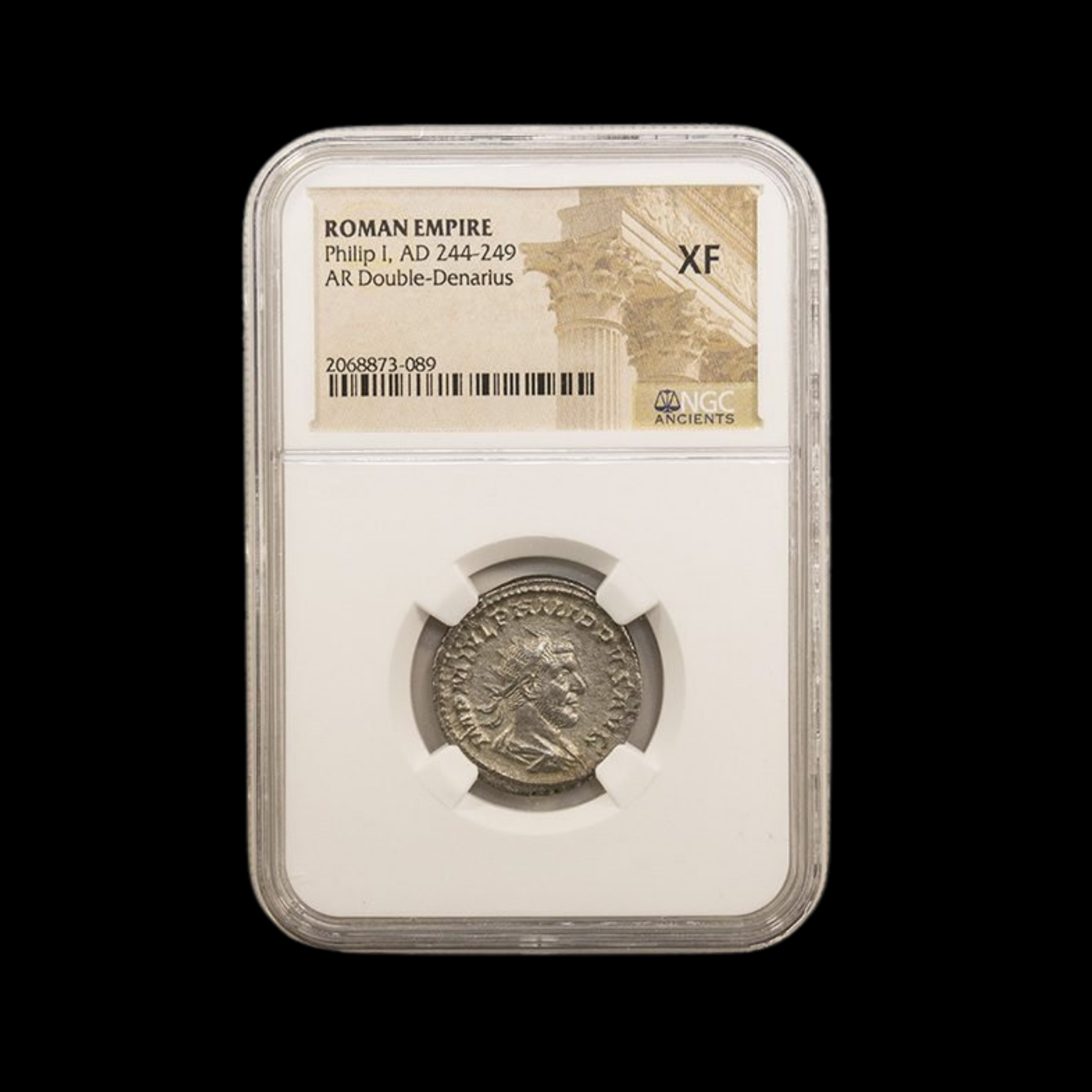 NGC XF ローマ帝国紀元244-249年 Philip Iアンティーク Ancient Roman Silver Coin of Emperor Philip I (Rome's 1,000th